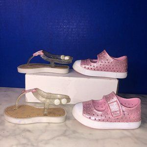 Toddler Girls Skechers Shoes Pink & Sandals Unicorn Sz 5-6